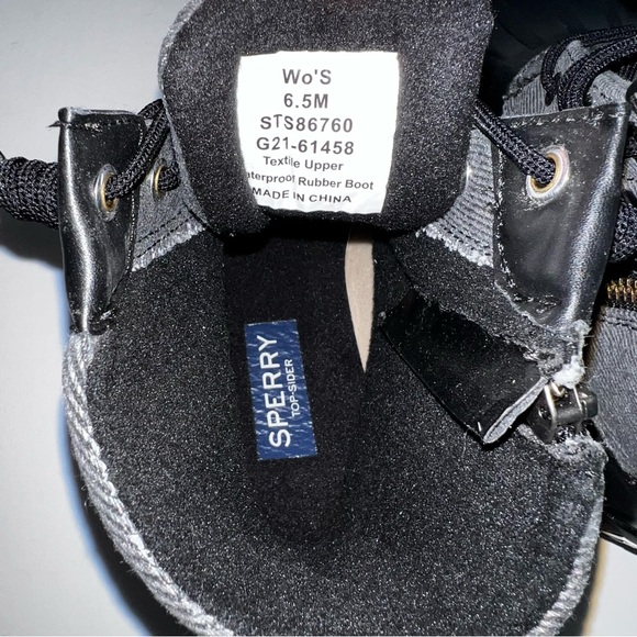 SPERRY TOP-SIDER Black Syren Gulf Cheetah Duck Boot - New In Box - Duplicate - Picture 11 of 16